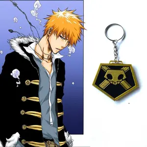 Ichigo's Soul Reaper Badge Keychain Anime Inspired 3D Printed Collectible Accessory for Fans Bleach Iconic Design