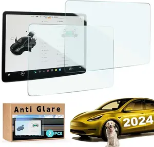 2PCS Tesla Model Y 3 Tempered Glass Screen Protector Accessories [9H][Matte][Anti Glare][Anti Fingerprint]