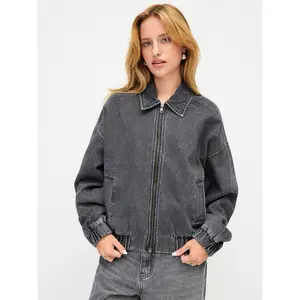 Cider The Aviator Solid Zipper Jacket with Side Pockets Dealsforyou