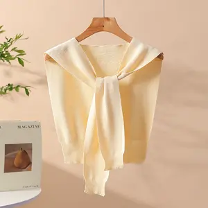 Over The Shoulder Sweater   Shawl Wraps Knit Shawl Sweater Scarf With Sleeves Sweater Wrap  For Women And Men  Decorative Clothing Fashion Cream Shawl Knitted Shawl
