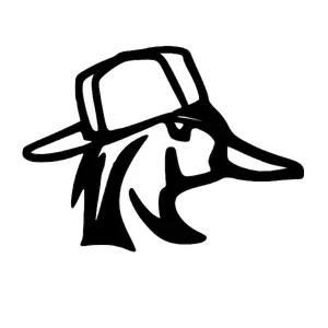 Decorative Stickers - Duck with Hat in Multiple Sizes