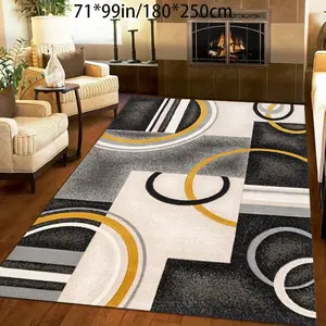 Large Modern Abstract Geometric Carpet, Non-Slip Polyester Material, Easy to Clean, Suitable for Living Room, Bedroom, Kitchen, Indoor Outdoor Decor, Modern Abstract Rug, Modern Area Rug, Non Slip Rugs, Geometric Graphic Rug, Geometric Pattern Rug