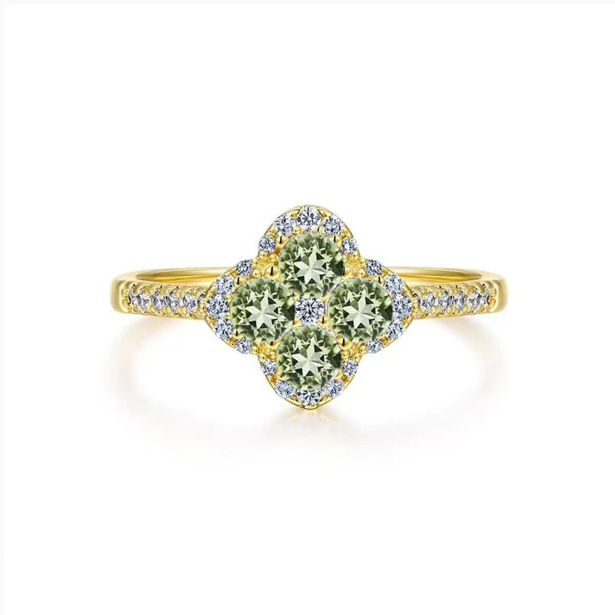 Moissanite ring, suitable for women to wear. Made of 925 sterling silver. Ideal for engagement and wedding ceremonies. A beautiful jewelry gift. Cluster Ring