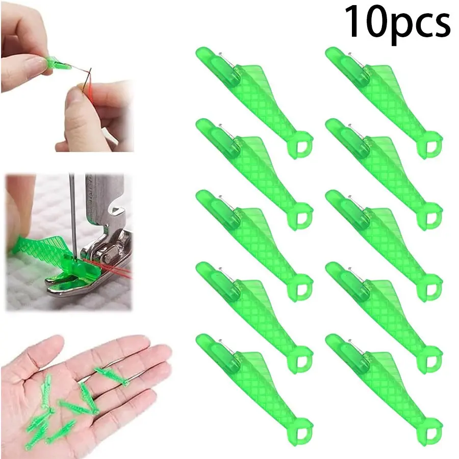 10pcs Sewing Thread Guide Tools, Quick Threading Device, Non-Slip Design, DIY Embroidery Aid, Elderly Threading Assistant, Thread Locator, Thread Ring Set, Sewing Accessories, Sewing Kit