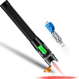 Visual Fault Locator VFL Fiber Optic Tester Kit with 9/125um FC Male to LC Female Adapter for Single Mode Cable