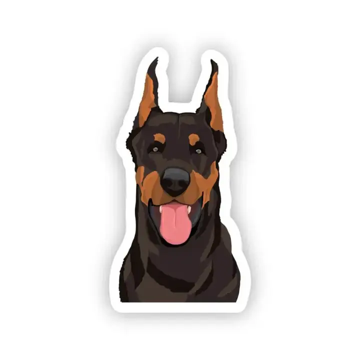 Doberman Pinscher Dog Vinyl Sticker