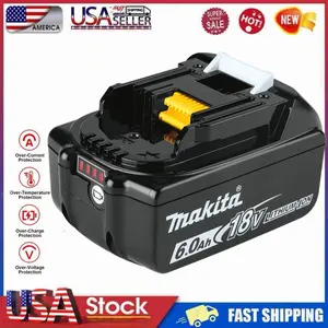 6Ah for Makita 18V Battery (BL1840 BL1830B BL1850B BL1850BL1860 BL1815 ) Replacement LXT Lithium-Ion Battery with LED display for battery life High Capacity Long Endurance