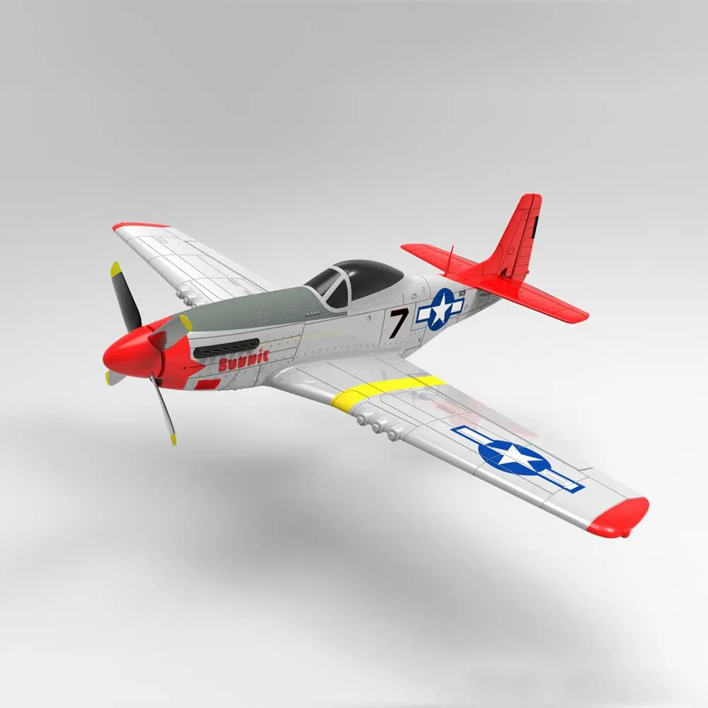 Volantex 768-1 Mustang P-51D Hobby RC Plane - 750mm Wingspan EPO Warbird, RTF Electric Model Airplane, Remote Control Aircraft Toy