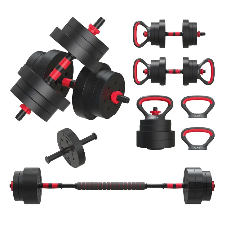 FitRx Smartbell Gym 5-in-1 Adjustable Dumbbell Set & Weight Set for Home Workouts, 45 lbs