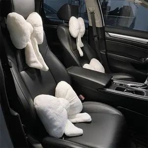 4 Pack Plush Butterfly Knot  Headrest Pillow and  Support Pillow Soft Comfortable  Headrest Pillow Cute  Decor for  Driving Cute  Pillows for Driving  Decor