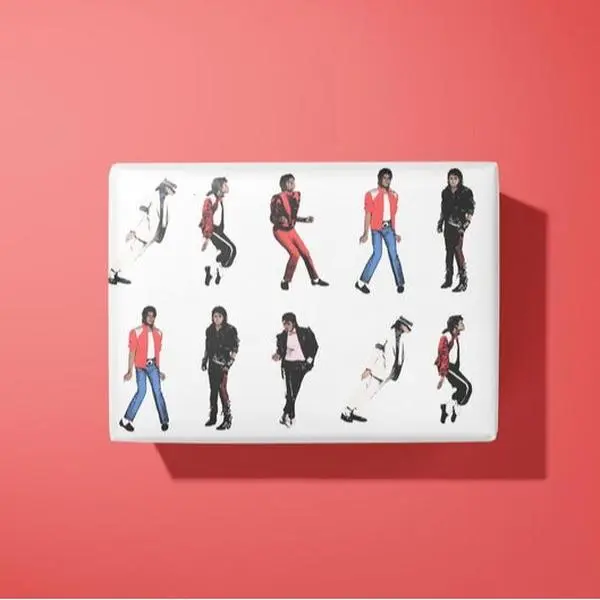 Michael Jackson wrapping paper - Beat it, Bad, smooth criminal, thriller - hand illustrated