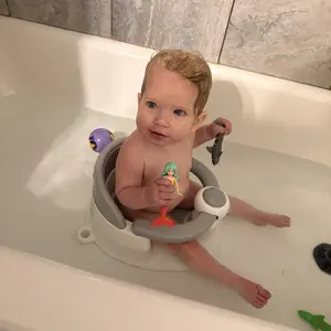 Baby Bath Seat for Babies 6 Months & Up, Bath Seats for Babies Sitting Up, Open Design, Non-Slip, Compact Toddler Bath Seat