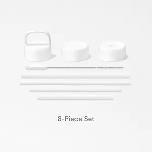 Nama's Versatile Bottle Accessory Pack - 8-Piece Set with 3 Lids & 4 Straws for Customized Beverage Solutions
