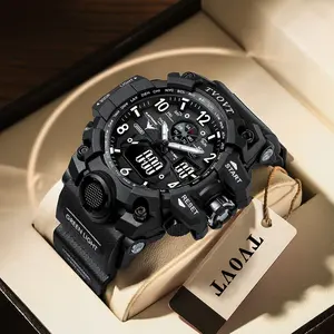 business watch， design watch, Sports Casual Waterproof LED Display Multifunction Men's Watch Analog-Digital Watch ariel s jewelry hagley  west  watches watches jam  tangan alabaster  watches