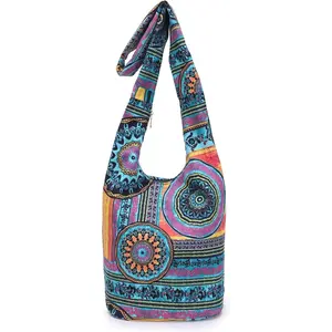 Women Shoulder Handbags Fashion canvas Hippie Crossbody Bags Bohemian Animal Prints Hobo Bags