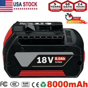 New 18V For BOSCH BAT609 CORE 18 Volt 8.0Ah High Performance Battery BAT618 Li-ion