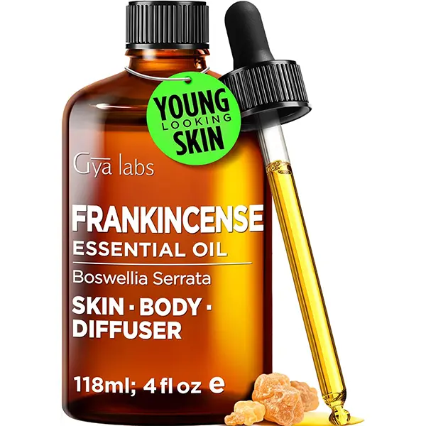 Gya Labs Frankincense Essential Oil - 4 Fl Oz Frankincense Oil for Hair, Skin, Diffuser, Aromatherapy & DIY Candle Making Scent