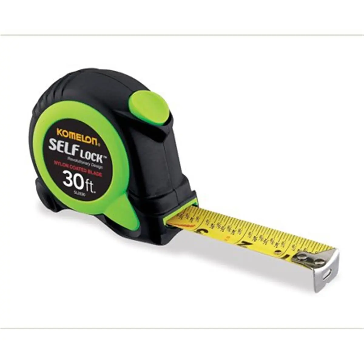 212 MAIN Komelon USA Retractable Self-Locking Measuring Tape, 30 ft x 1 in Retractable Tape Measure Hand Tool for Tools & Hardware Applications