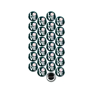25 Pack - Baseball Love Team Pinback Buttons - 1.5 Inch