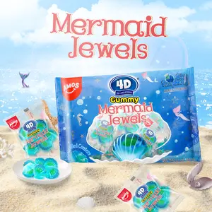 Amos 4D Gummy Mermaid Jewels - Blue Raspberry Flavor, Jelly-Filled Chewy Fruit Snacks, Gluten-Free, Resealable Bags, Healthy Exotic Sweet Treats - Bite Amos 4D Gummy Mermaid Jewels - Blue Raspberry Flavor, Jelly-Filled Chewy Fruit Snacks, Gluten-Free, Resealable Bags, Healthy Exotic Sweet Treats - Bite