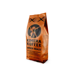 Kimera Koffee Amber Blend – Organic Light Roast Ground Coffee with Brain-Boosting Nutrients | 12oz
