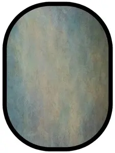 Kate 5x6.5ft(1.5x2m) Collapsible Backdrops Tan Grey Green Double Sided Reversible Pop Up Background for Portrait Photography, Video Meetings