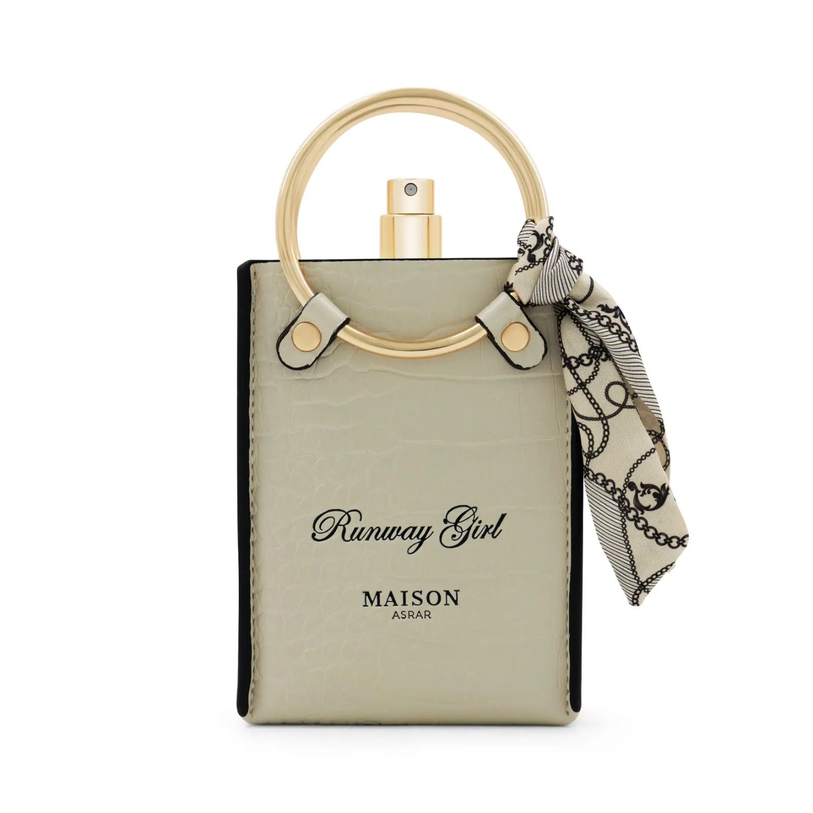 Maison Asrar Runway Girl Bag Collection Womens Eau De Perfume 3.4 Fl oz Fragrance Pu Leather Handbag Leather Satchel Purse