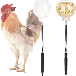 2 Pack Chicken Peck Toy, Chick Slow Feeder Ball & Enrichment Toy, Boredom Toys for Your Flock, Chicken Coop Toys for Hens Birds，Chicken educational toys, swing feeders