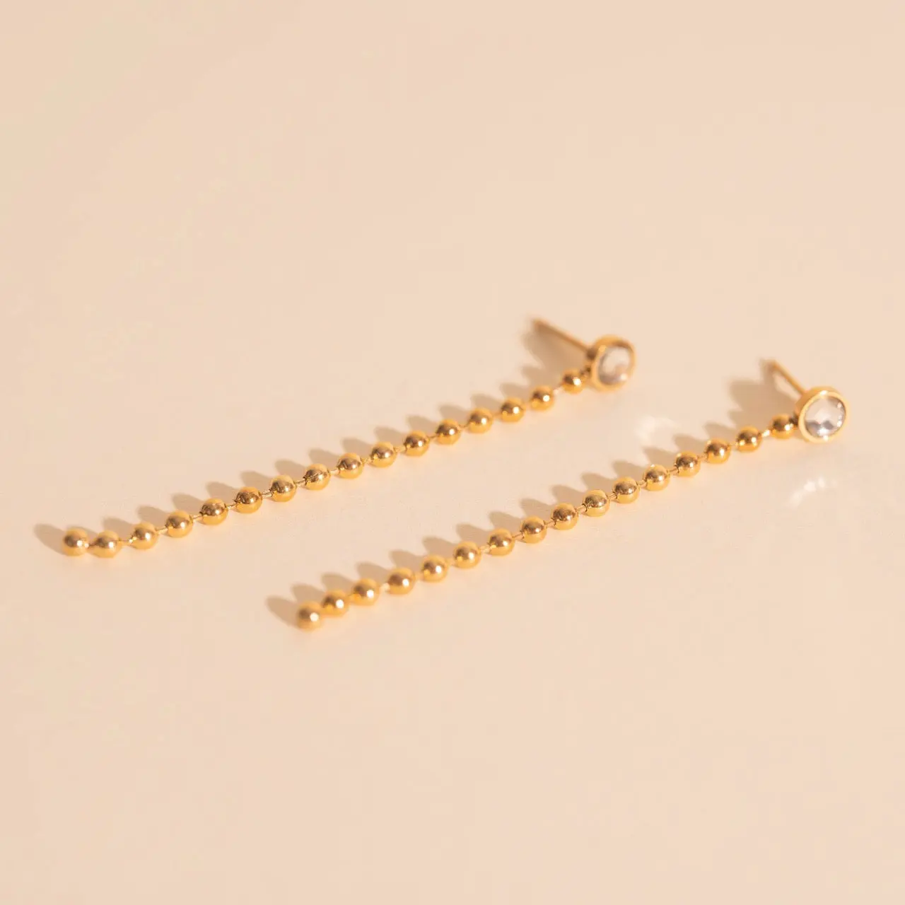 Crystal Bead Chain Stud Earrings Crystal Bead Chain Stud Earrings