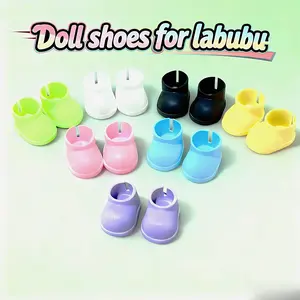 Labubu Shoes Suitable for 6.7inch Labubu, Rain Boots, universal shoes for First ,Second ,Third Generation labubu Dolls ,Dress-Up Shoes Fitting Clothes,Fashion clothes accessory  stylish outfit accessory Labubu Doll Clothes Set with Accessories