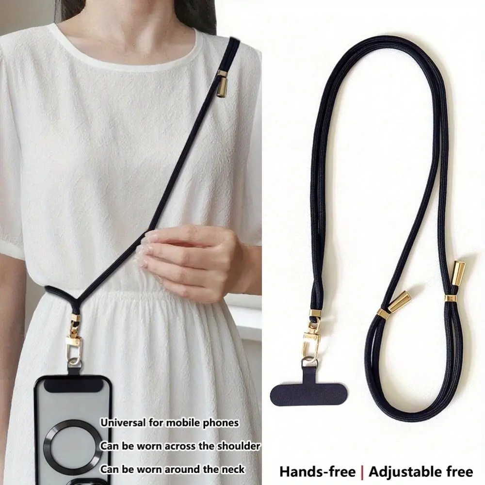 1 Pack Crossbody Phone Lanyard Strap, Adjustable Neck Phone Chain with Premium Metal Clip, Anti-Drop Shockproof Design, Durable Stylish Strap Compatible with iPhone, Samsung & Android Phones