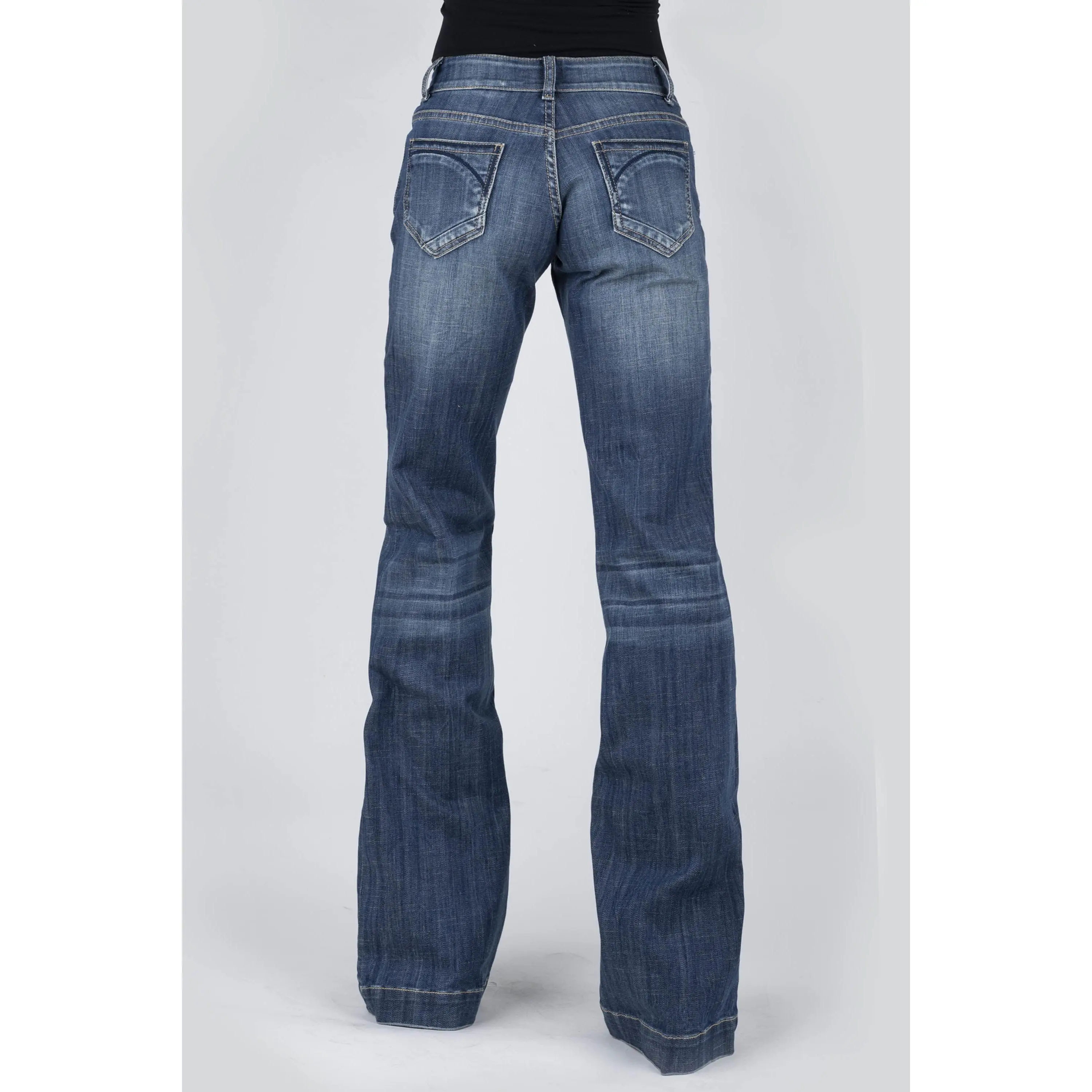 Stetson Trouser Half Circle Blue Jean Men's Casual Pants with Pocket, Plain Design, Suitable for Various Occasions