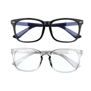 Blue Light Blocking Glasses for Men & Women 99% Anti Eyestrain Computer Glasses UV Glare Protection for Gaming Office Streaming Outdoorfun Frames Classic Transparent Lenses Reinforced Plastic Frames