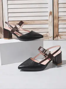 Elegant Women's Pointed Toe Chunky Heel Shoes, Casual Plain Color Fashion Sneakers, Multi-Functional Party Dance Shoes, Footwear