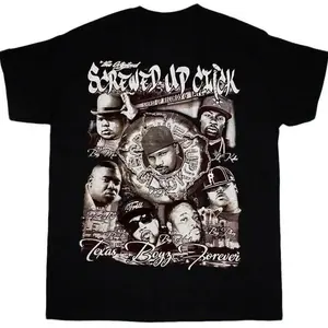 Screwed Up Click T-Shirt, Vintage Houston Rap Shirt, Hip Hop Streetwear Graphic, Rap Music Fan Merch, OG Texas Rapper Top Cotton Womenswear