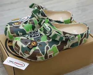 Classic Clog Shoes BAPE x STAPLE – Green Camo Limited Edition