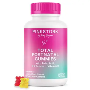 Pink Stork Total Postnatal for Postpartum Women | Capsules or Gummies | 1 Month Supply Multivitamin Liposomal Natural Supplements with Folic Acid B Vitamins & Vitamin C