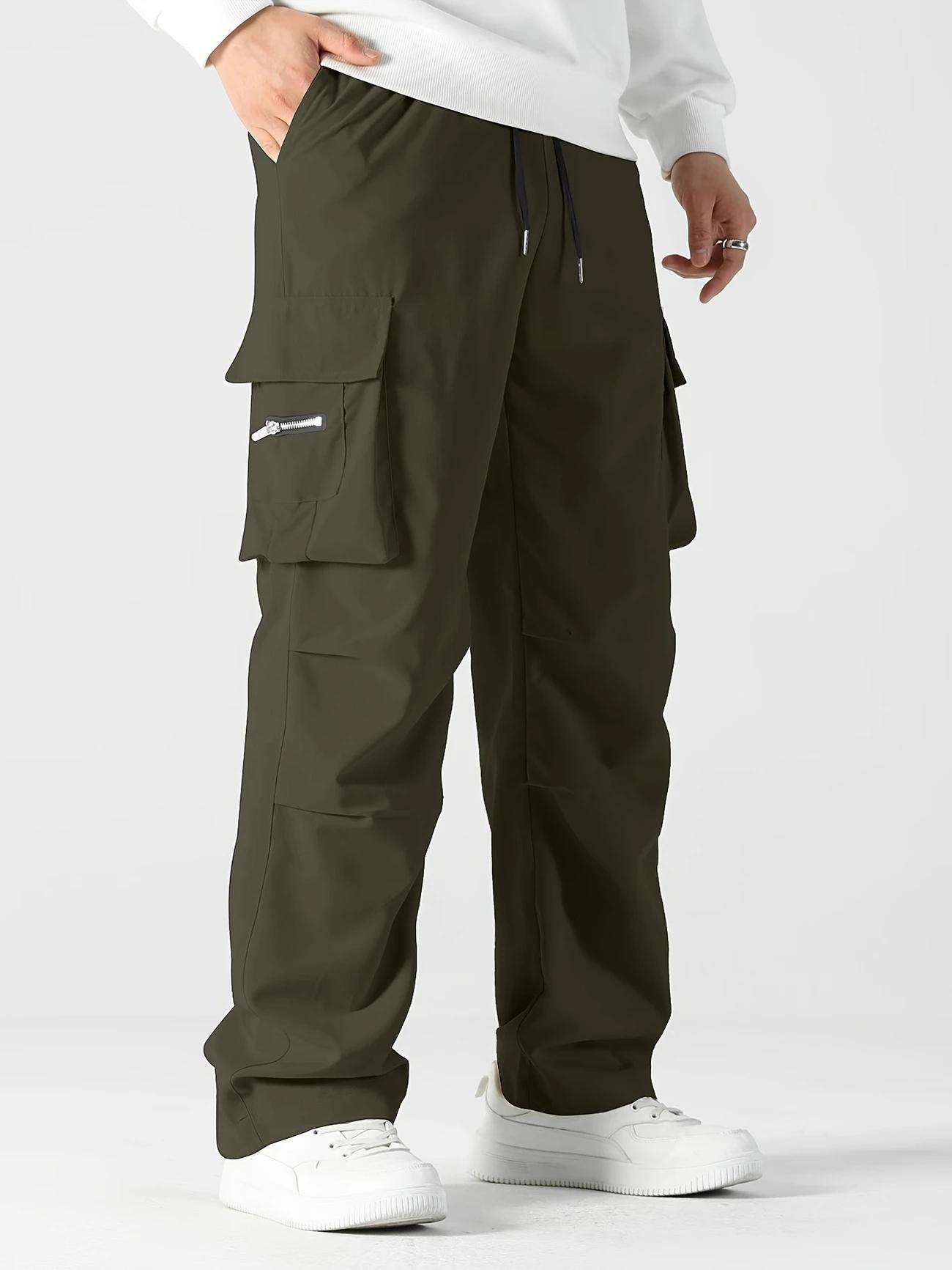 3 Pack Men's Tactical Cargo Pants, Elastic Waistband & Multi-Pocket Design, Perfect for Spring & Summer, Ideal for Outdoor Activities, Trouser, Menswear tiktokshopspringglowup