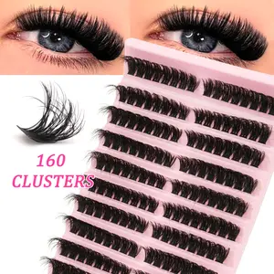 160Clusters Eyelashes, Thick & Fluffy Wispy Lashes,  D Curling False Eyelashes, Natural Soft Eyelash Extension Cosmetics 10-16mm Mixed Length Faux Mink Individual Eyelashes, For Any Style Lash Clusters, Eyelash Clusters, Individual Eyelashes, Lashes,