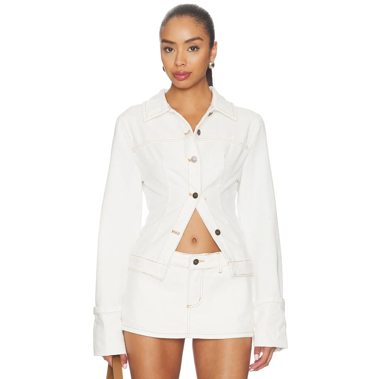 LIONESS Bronx Denim Jacket in Porcelain