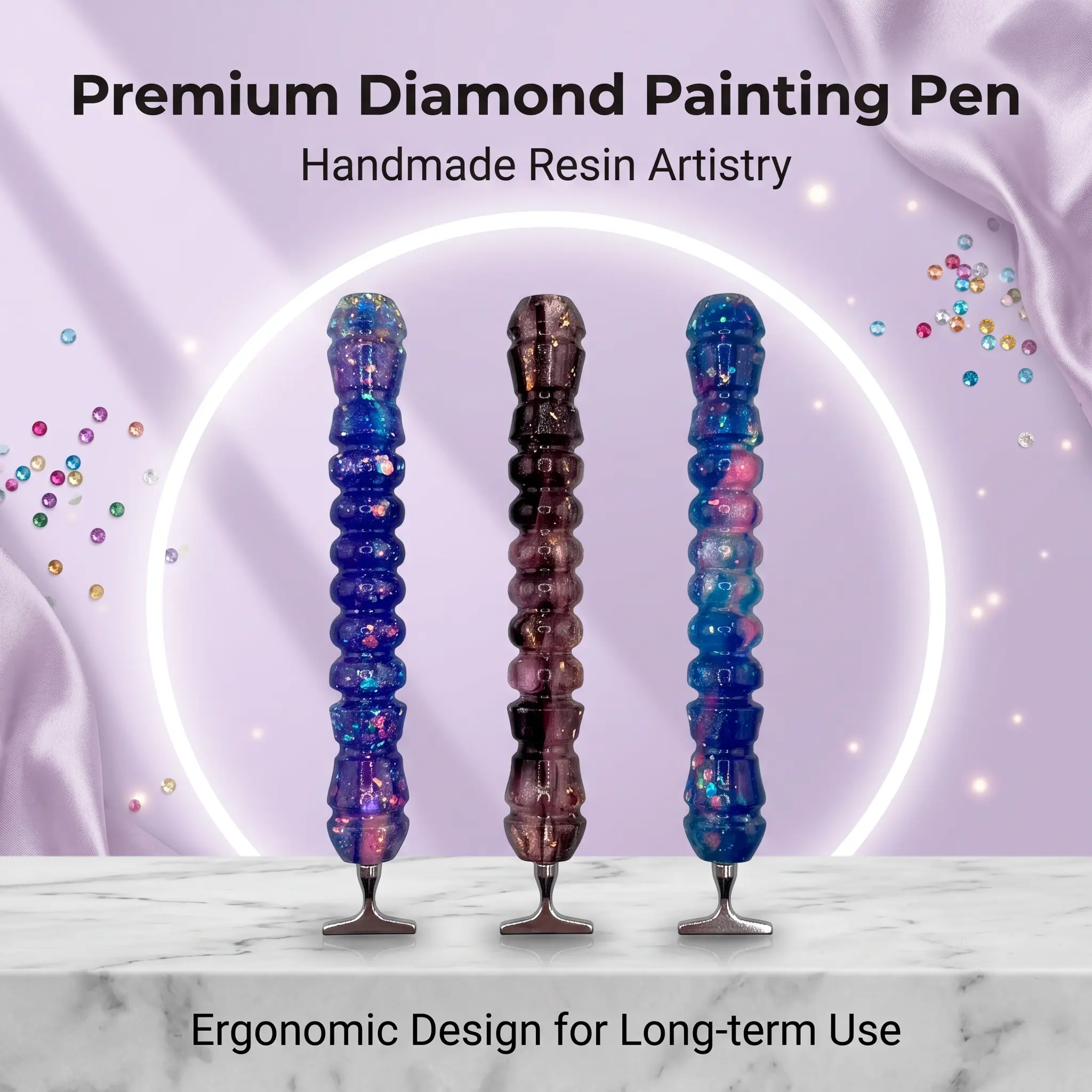 Premium Diamond Painting Pen Tool - Durable Epoxy Resin Drill Pen, Essential Crafting Supplies for Toys & Hobbies Needlework Projects (Fits Round/Square Drills) Art
