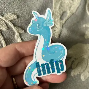 myers-brigg types as Pokémon holographic vinyl sticker Female Female