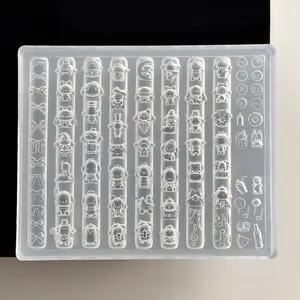 Nail Silicone Mold for Manicure Art, 3D Embossed Design, Cute Pet Series, Various Bow and Ribbon Styles, Single Item Pack, Nail Designs