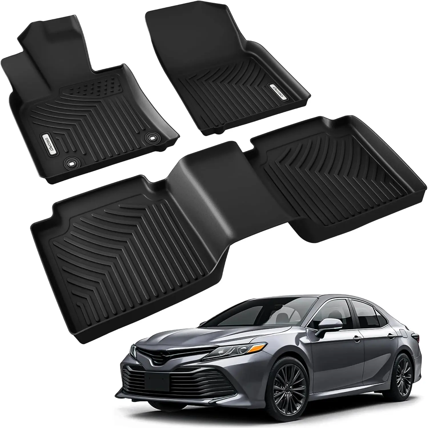 OEDRO TPE Floor Mats fits 2018-2024 Toyota Camry, Excludes NO Hybrid & AWD Models, All Weather, Waterproof