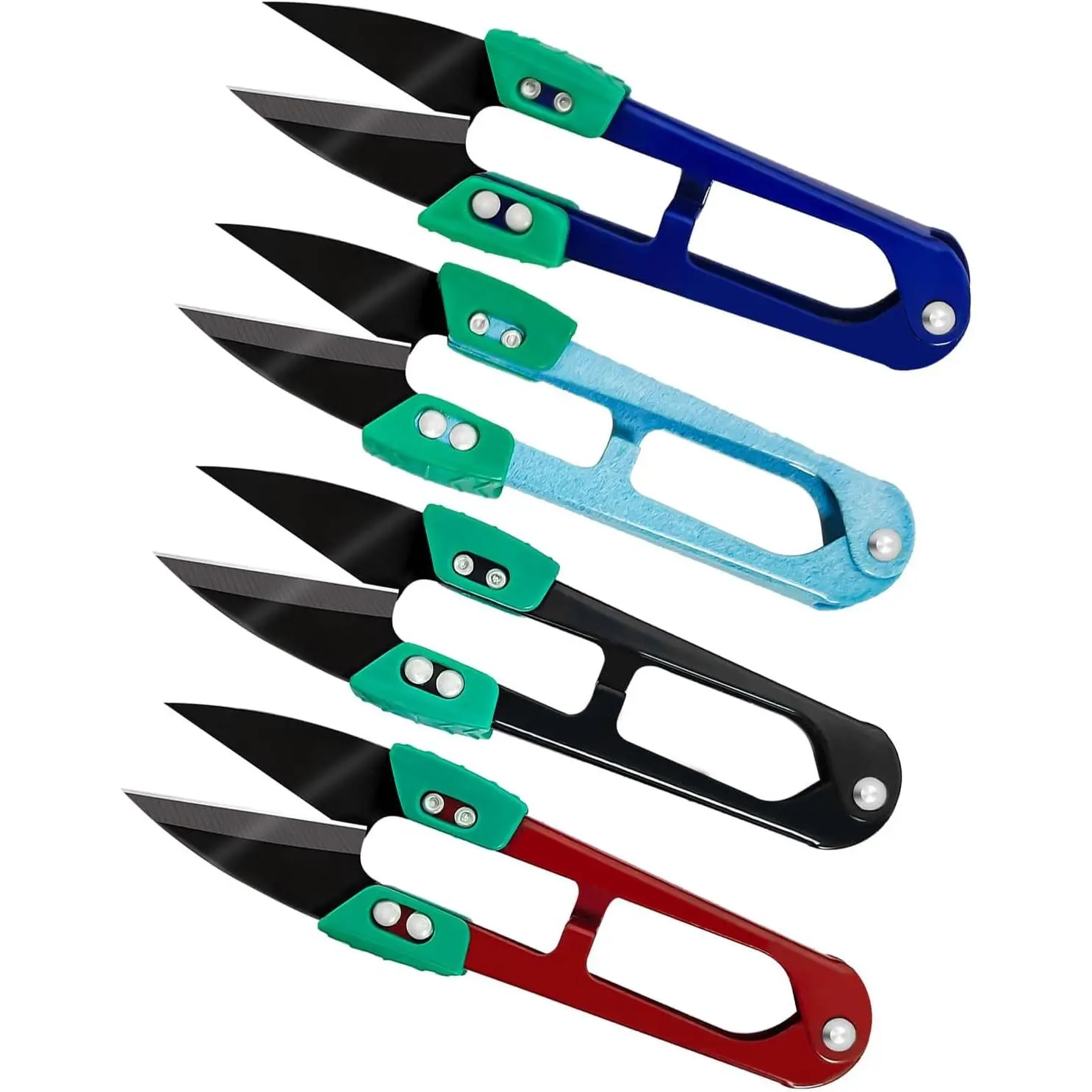 4-Count Durable Metal-Synthetic Sewing Kit Small Snips - Clip-for-Easy-Use Trimming Nipper Shears for Fabric, Sewing Supplies Crafts, DIY Projects, Embroidery, Easy to Clean