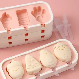 Cartoon Popsicle Mold, Freezer Frost Ice Mold, Ice Molds, Reusable Ice Cream Molds, Beach Accessories, Summer Kitchen Gadgets, Kitchen Stuff, Kitchen Accessories, Home Kitchen Items