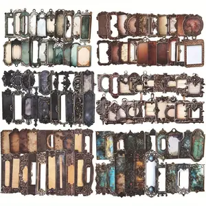 120pcs Vintage Decorative Scrapbook Stickers with Antique Labels for Scrapbooking DIY Crafts Journaling & Junk Journal Retro Craft Supplies High-Quality Cardstock with Portable Storage Album