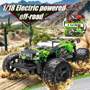 1/18 Scale High-Speed All-Terrain RC Car - Easy-to-Operate Remote Control Off-Roader with Cool Graffiti Dual-Color Removable Shell, Long Battery Life, Safe Durable Materials, Rc Cars
