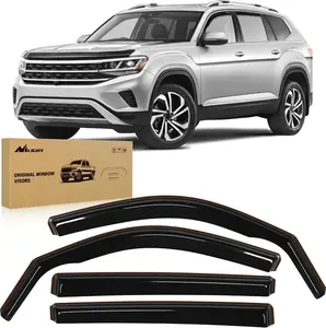 Nilight Vent Window Visors for Volkswagen (VW) Atlas 2018 2019 2020 2021 2022 2023 2024 2025, in-Channel Rain Guards, Original Window Deflectors-4PCS Car Cover dealsforyoudays