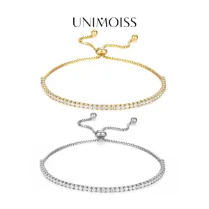 UniMoiss Starlight Adjustable Cubic Zirconia Copper Bracelet Perfect Birthday Engagement Wedding Anniversary Gift